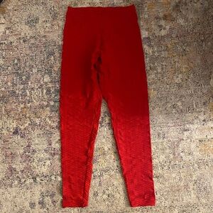 Booty by Brabants Bright Red Textured Women’s Leggings